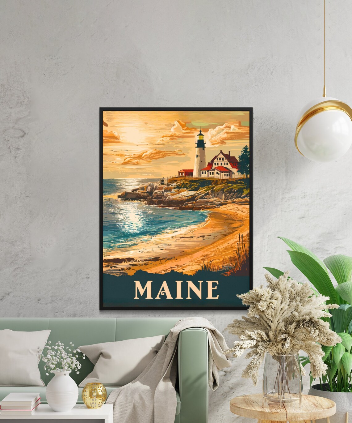 Maine Vintage Travel Poster, United States Travel Poster - Image 2