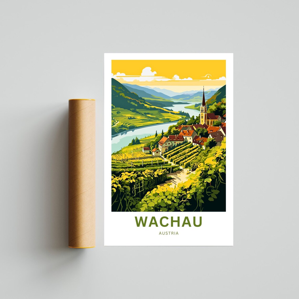 Wachau Austria Danube River Valley Vineyard Village Travel Poster - Image 4