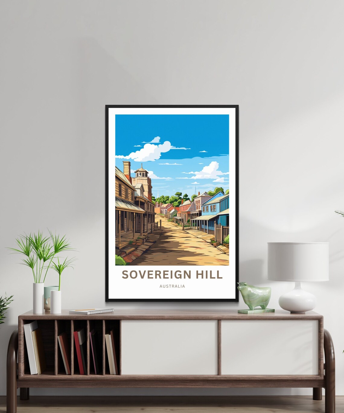 Sovereign Hill Australia Historic Main Street Custom Travel Poster - Image 3