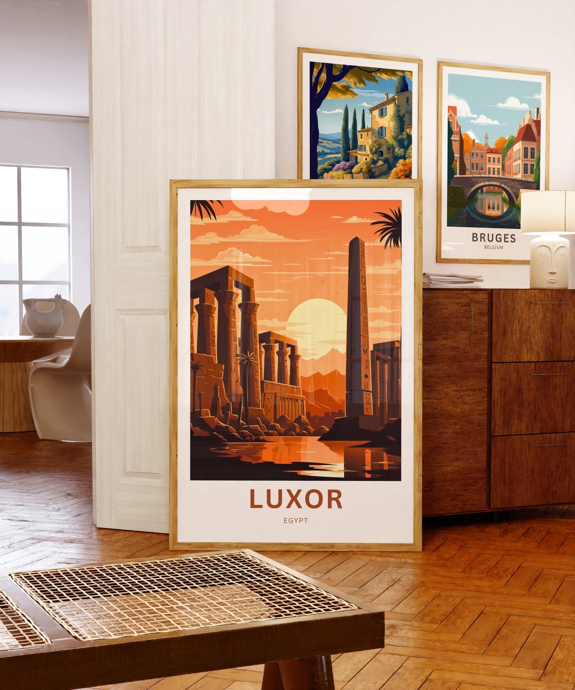 Luxor Travel Print Luxor Poster Egypt Wall Art Framed Present Gift Egypt Present Egypt Decor Custom Text Personalized - Image 5