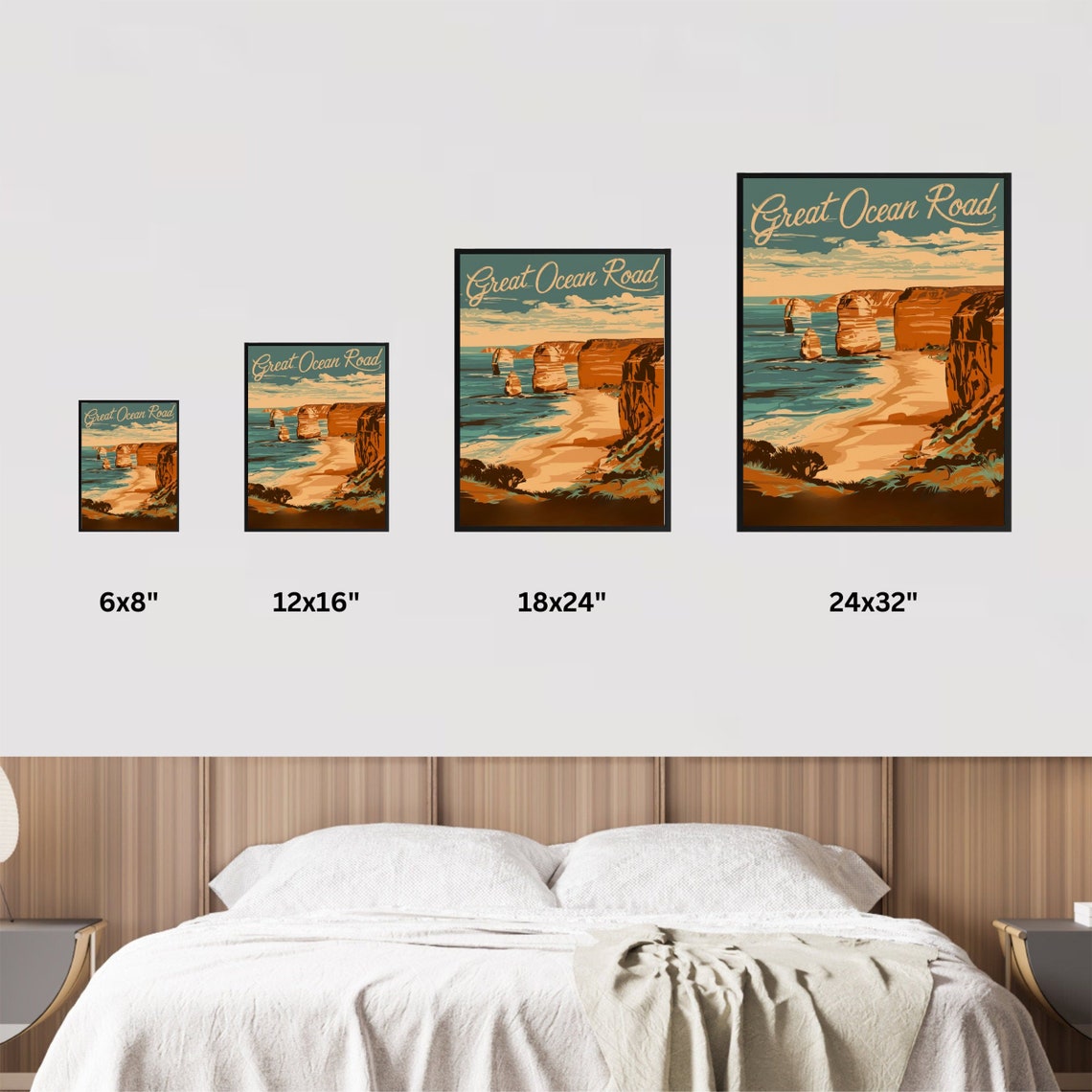 Great Ocean Road Twelve Apostles Vintage Retro Travel Poster - Image 4