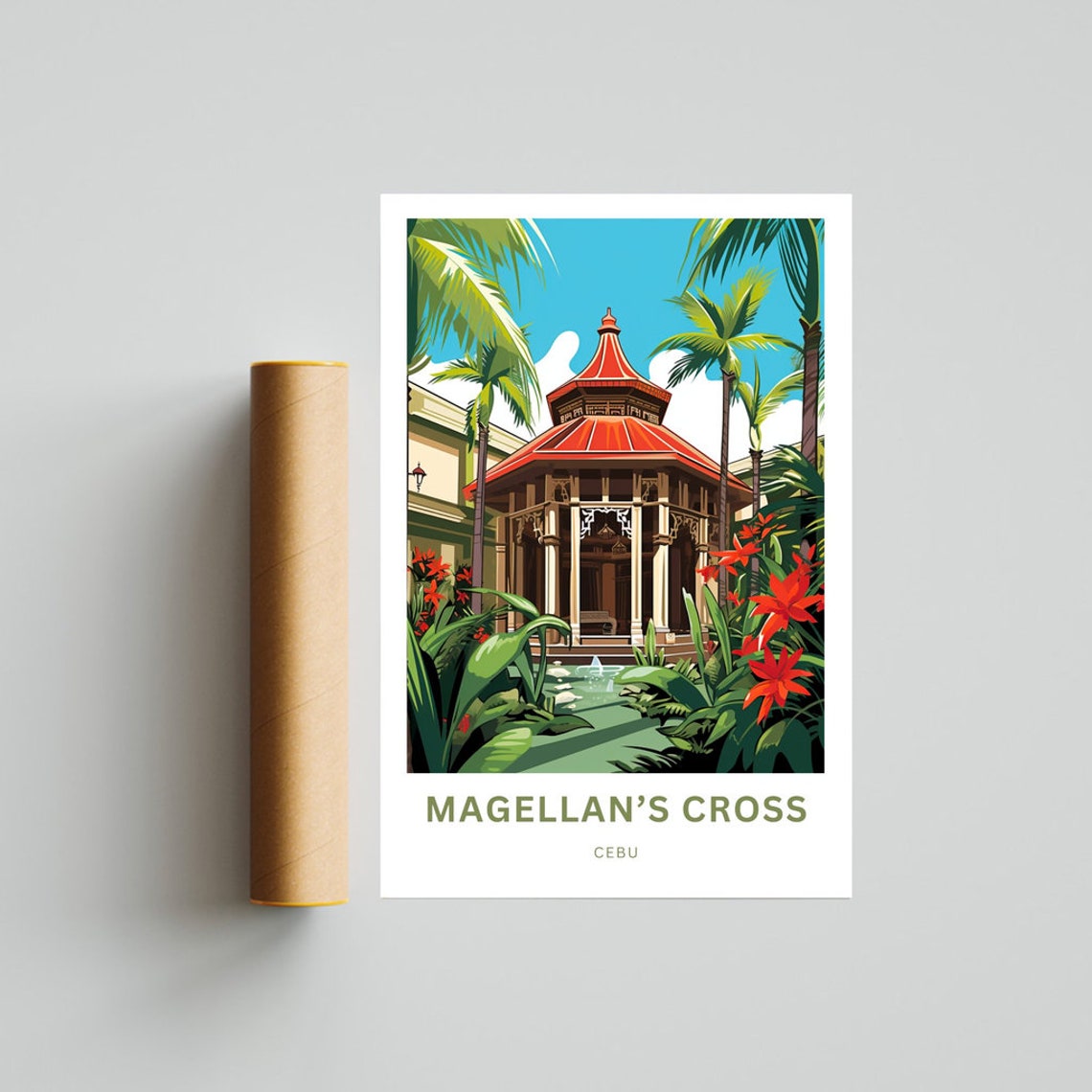 Magellan's Cross Cebu Philippines Personalized Pavilion Poster - Image 4
