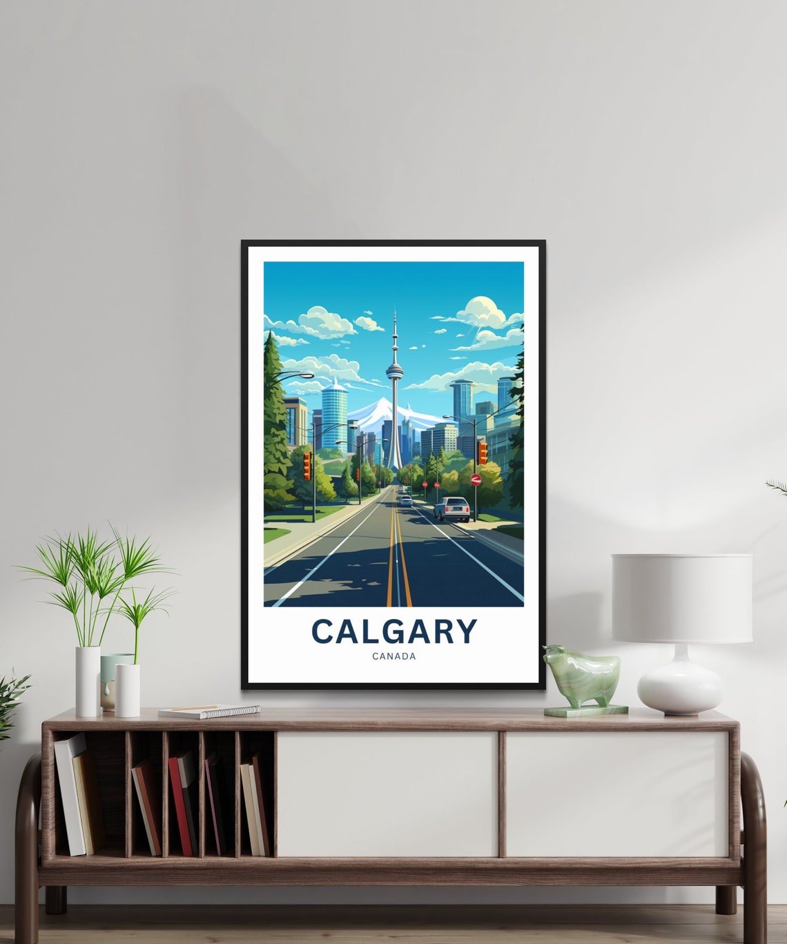 Calgary Canada Skyline Tower Mountain Road Grand Panorama Poster - Image 2