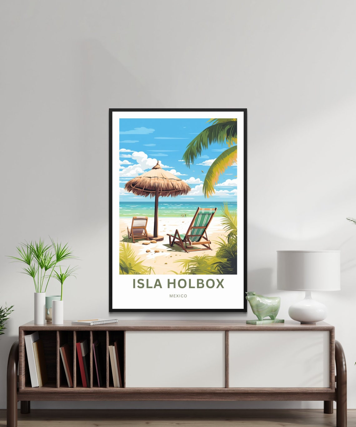 Isla Holbox Travel Print Isla Holbox Poster Mexico Wall Art Framed Present Gift Mexico Present - Image 2