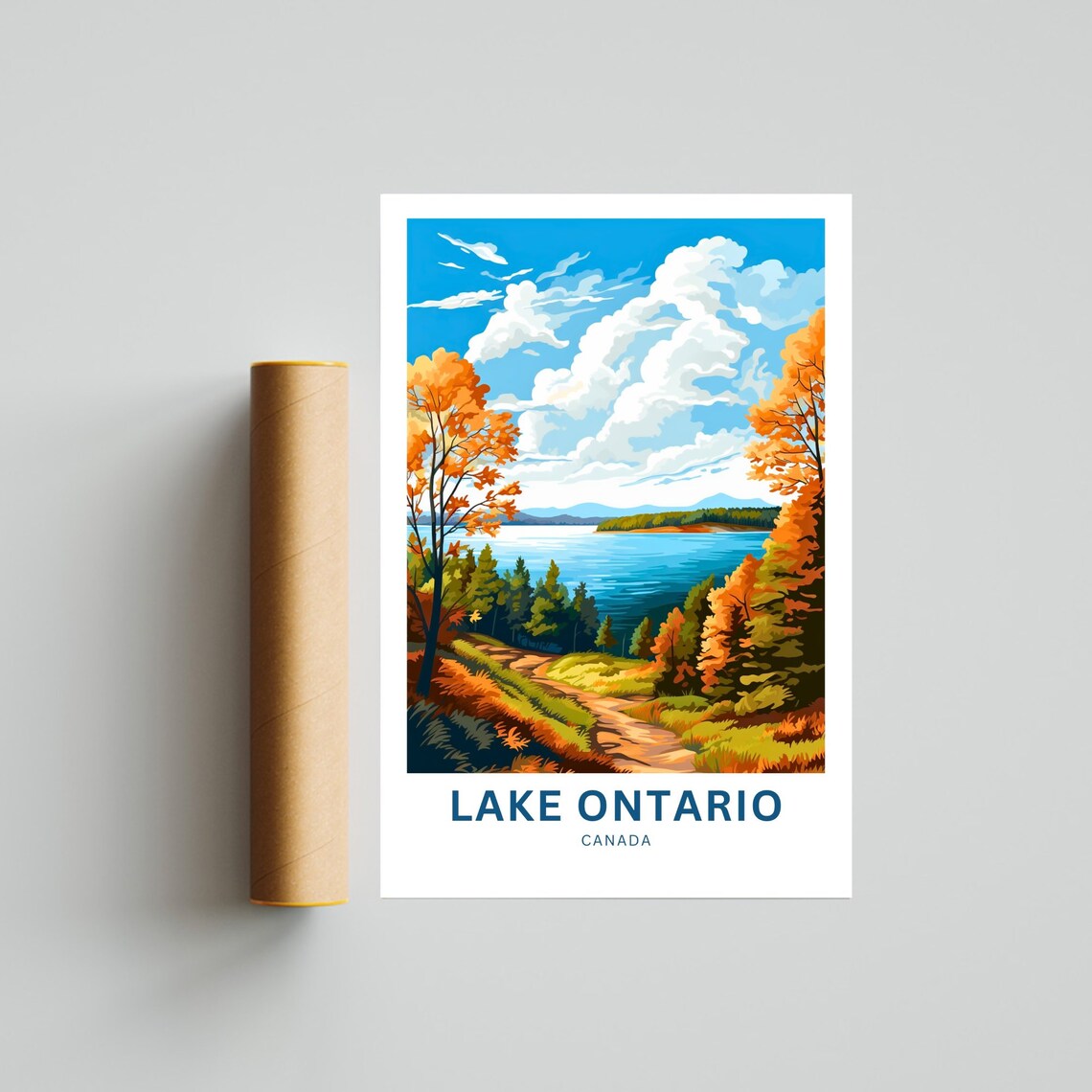 Lake Ontario Canada Autumn Maples Lakeside Custom Art Poster - Image 4