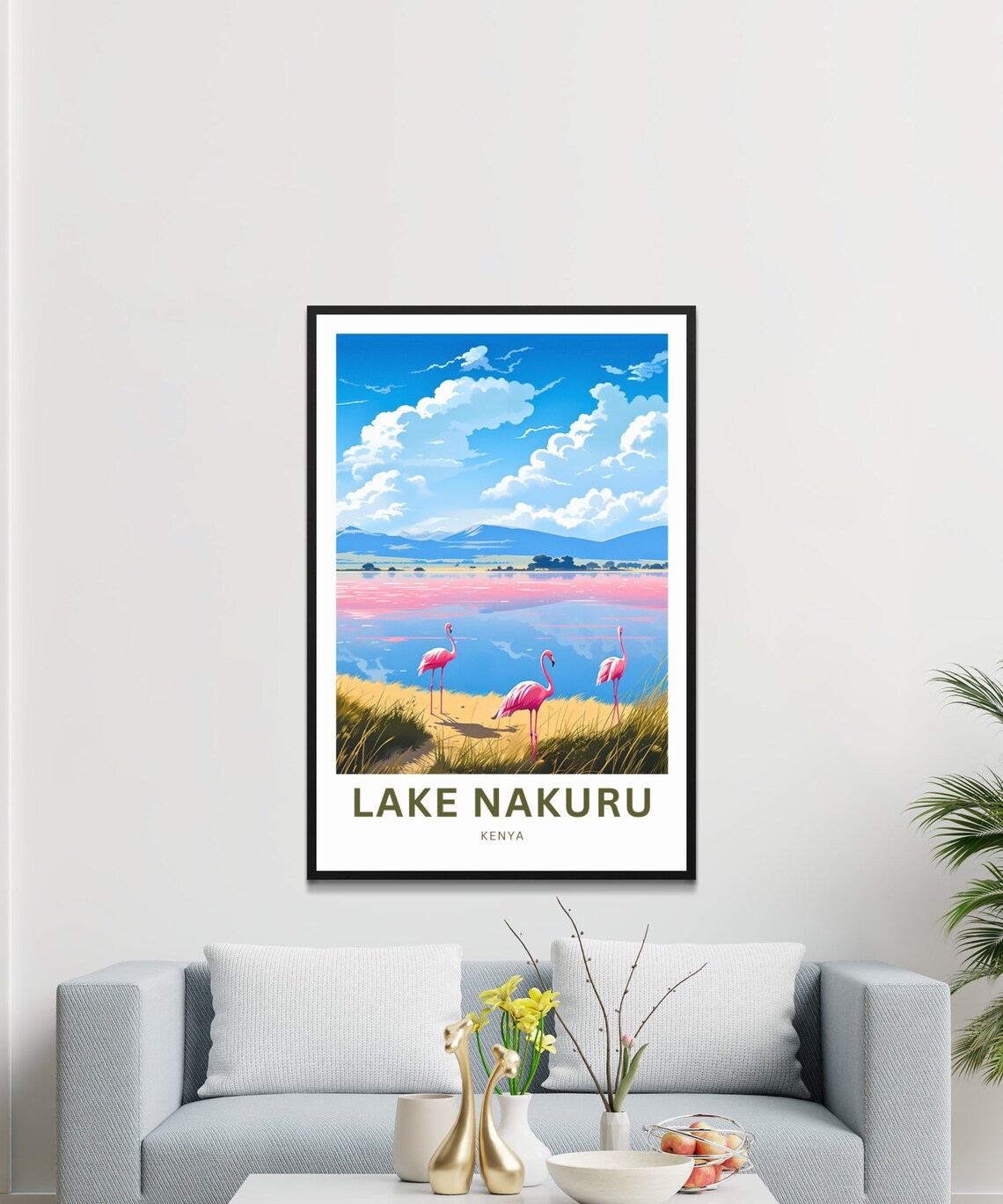 Personalized Lake Nakuru Travel Poster, Kenya - Image 3