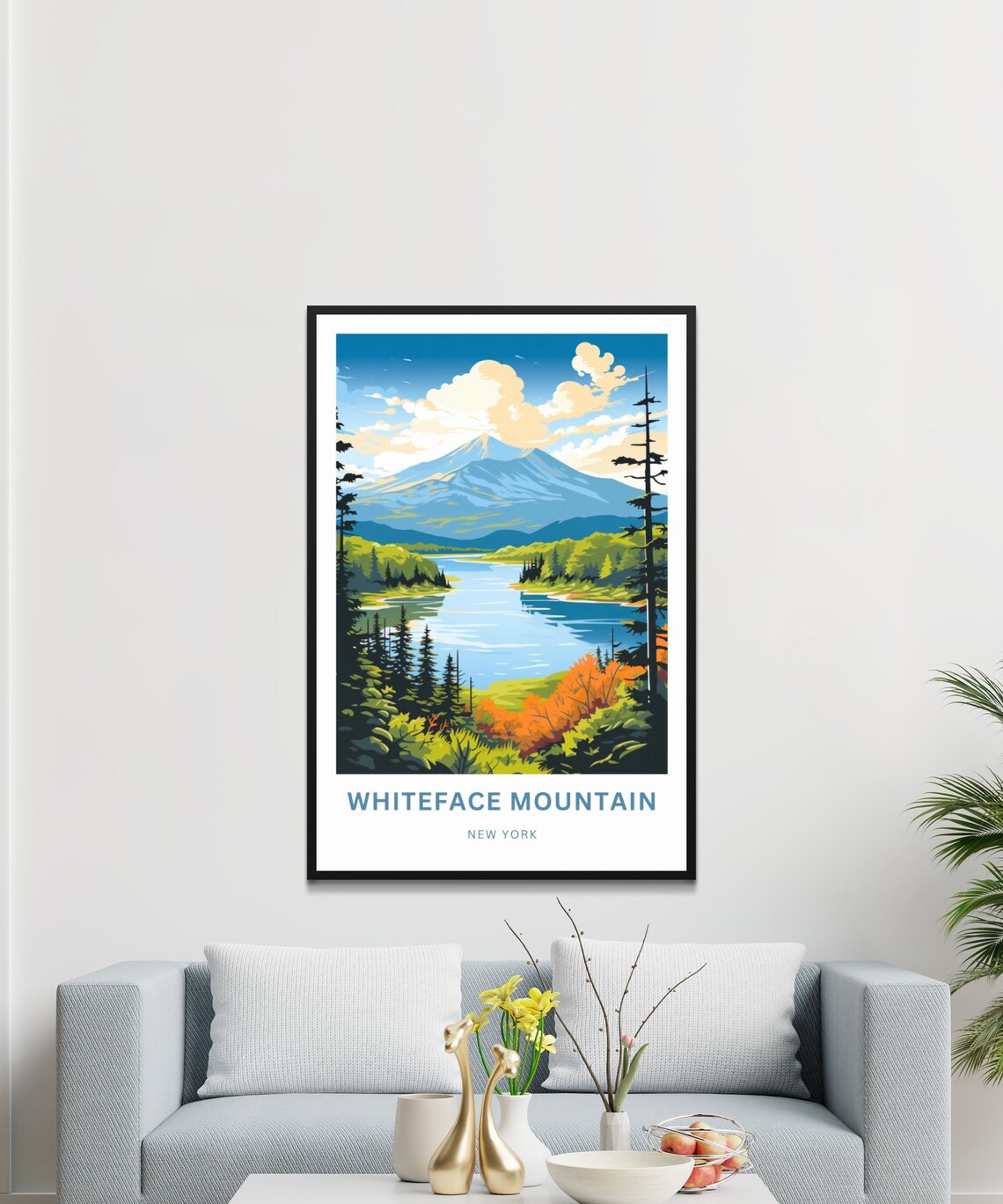 Whiteface Mountain New York Autumn Lake Foliage Travel Poster - Image 3