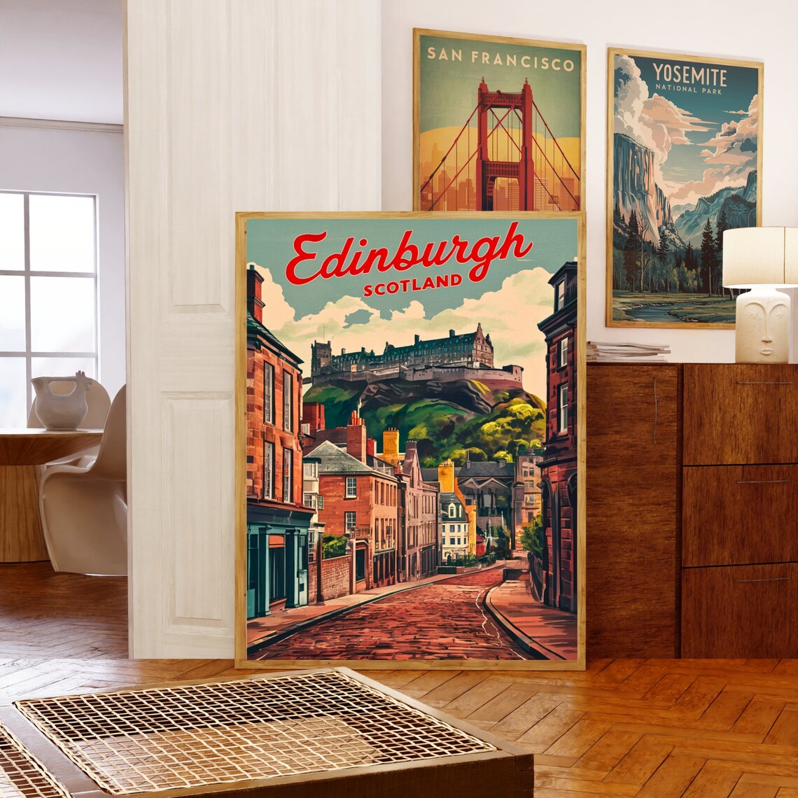 Edinburgh Vintage Travel Poster Wall Art Print - Image 5