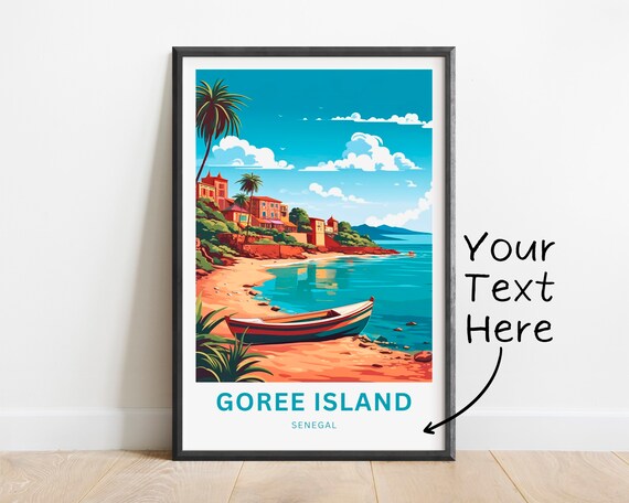Personalized Goree Island Travel Poster, Senegal
