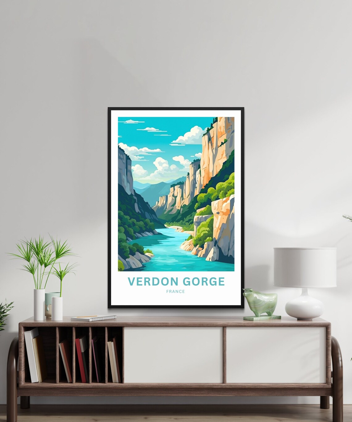 Verdon Gorge France Turquoise Canyon River Personalized Travel Poster - Image 3