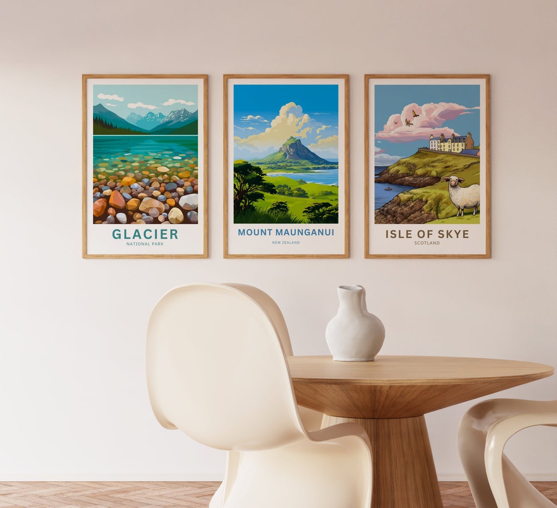Mount Maunganui New Zealand Coastal Mountain Ocean View Art Poster - Image 3