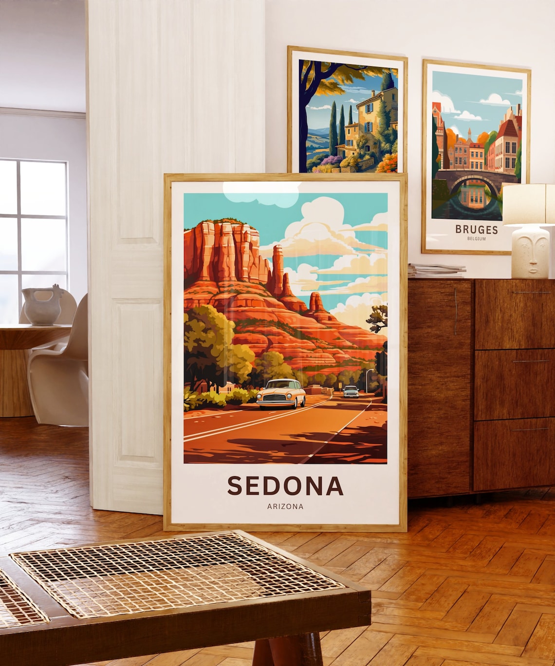Sedona Arizona Travel Poster Red Rocks Vintage Road Trip Art - Image 5