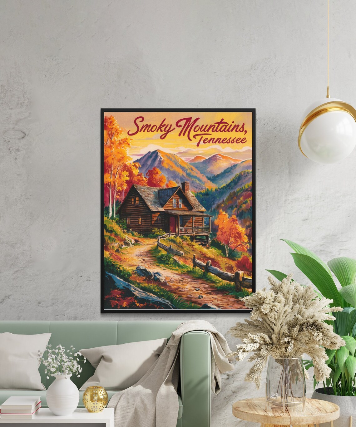 Smoky Mountain Vintage Travel Poster, Tennessee Art Print - Image 3