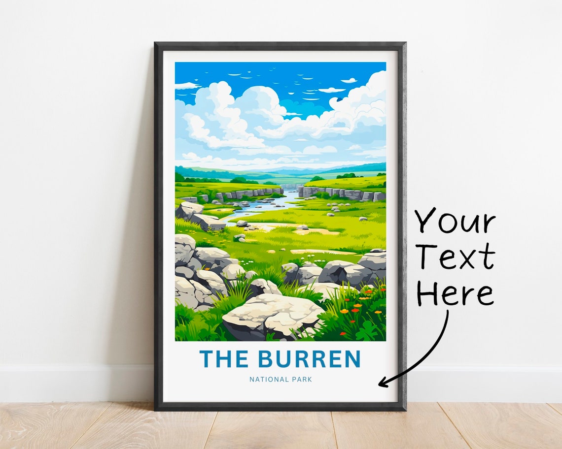 Personalized The Burren National Park Ireland Custom Text Poster