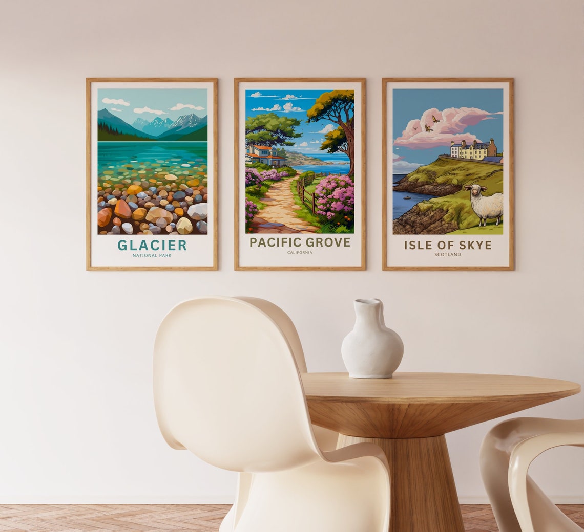 Personalized Pacific Grove California Coastal Path Custom Poster - Image 3