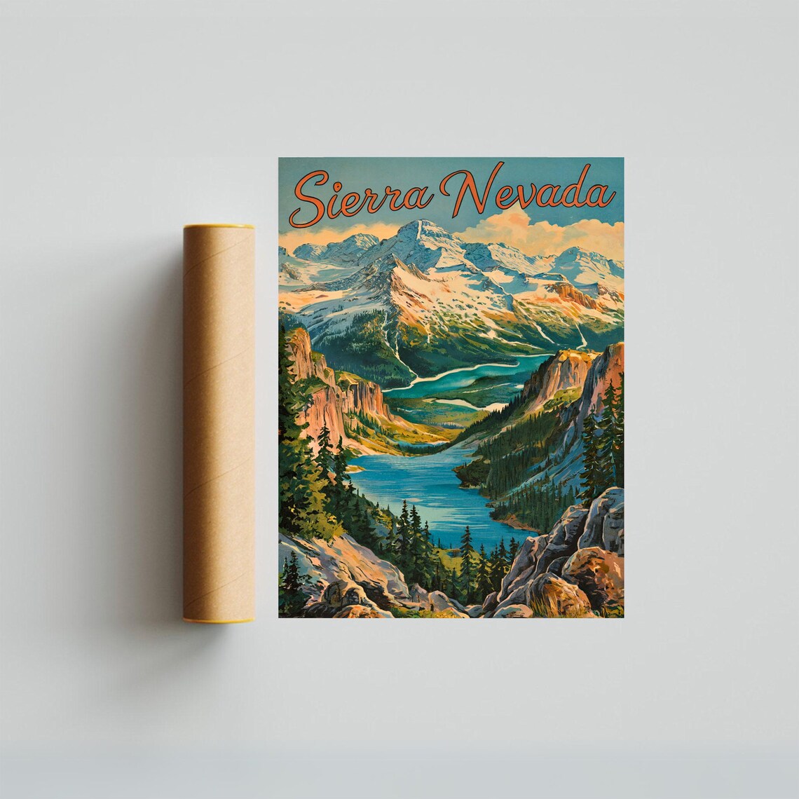 Sierra Nevada Vintage Travel Poster, California Art Print - Image 3