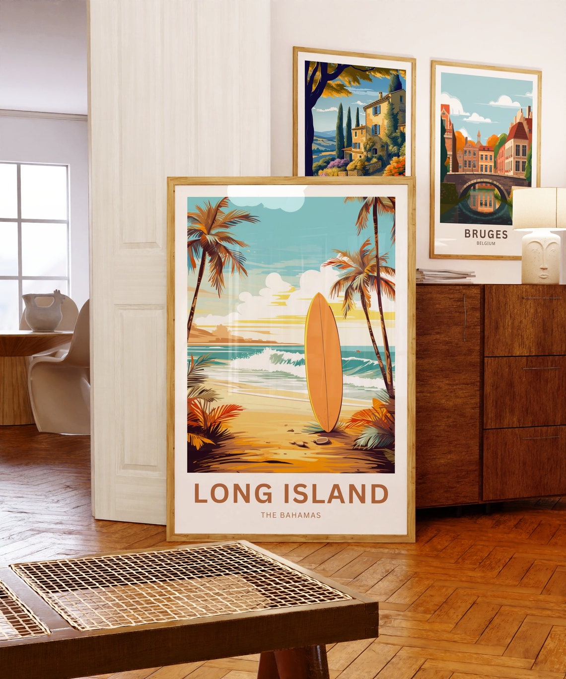 Long Island Travel Print Long Island Poster Bahamas Wall Art Framed Present Gift Bahamas Present - Image 5