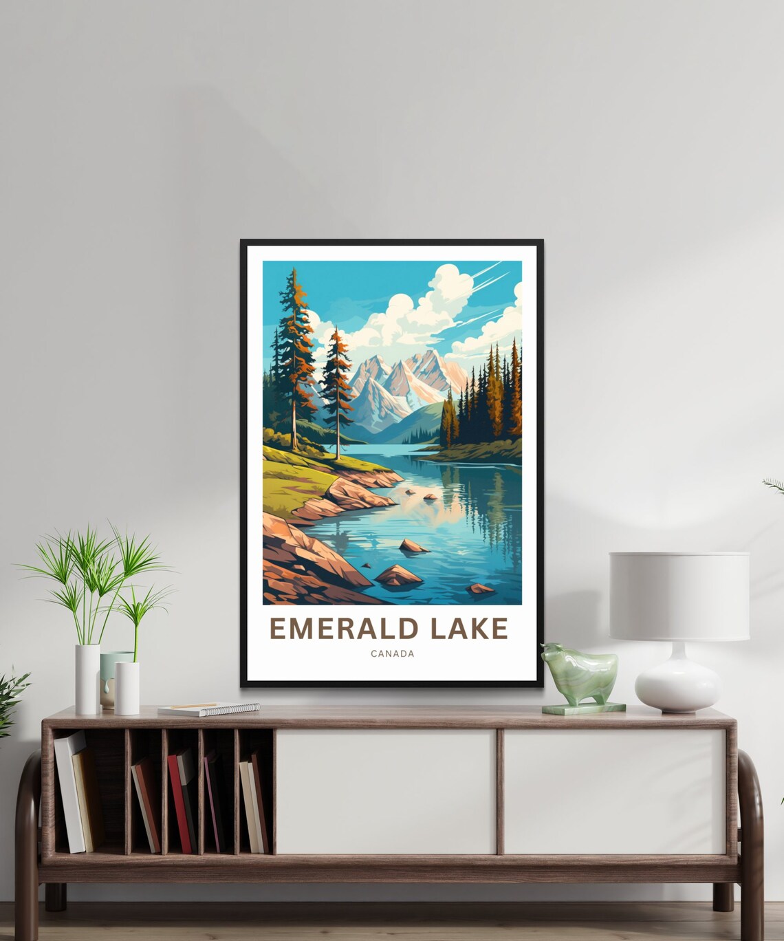 Emerald Lake Travel Poster, Canada Wall Art - Image 2