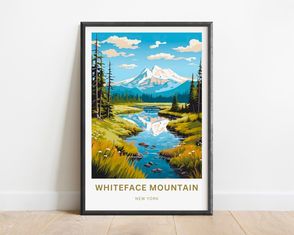 Whiteface Mountain New York Mountain Stream Reflection Poster