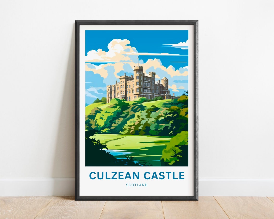Culzean Castle Scotland Garden View and Grand Castle Towers Poster