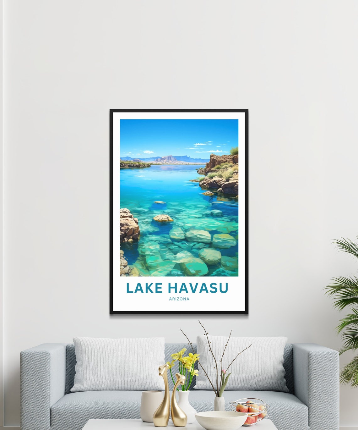 Lake Havasu Arizona Personalized Travel Poster with Custom Text - Image 3