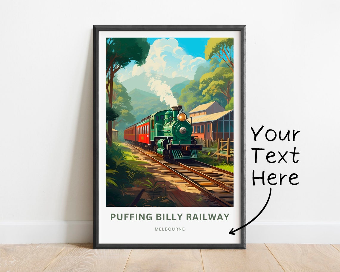 Puffing Billy Railway Melbourne Steam Train Trestle Bridge Poster