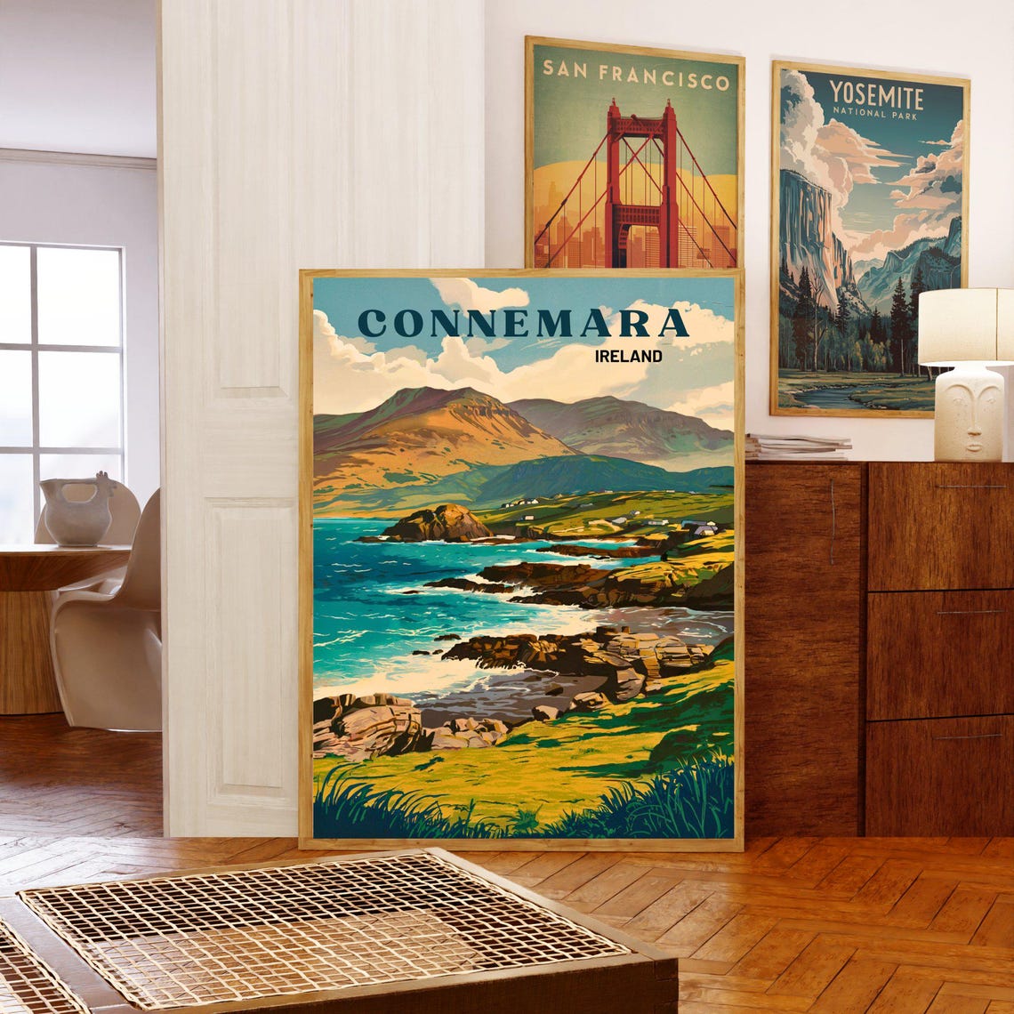 Connemara Ireland Rugged Coastline Vintage Rocky Cliffs Travel Poster - Image 5