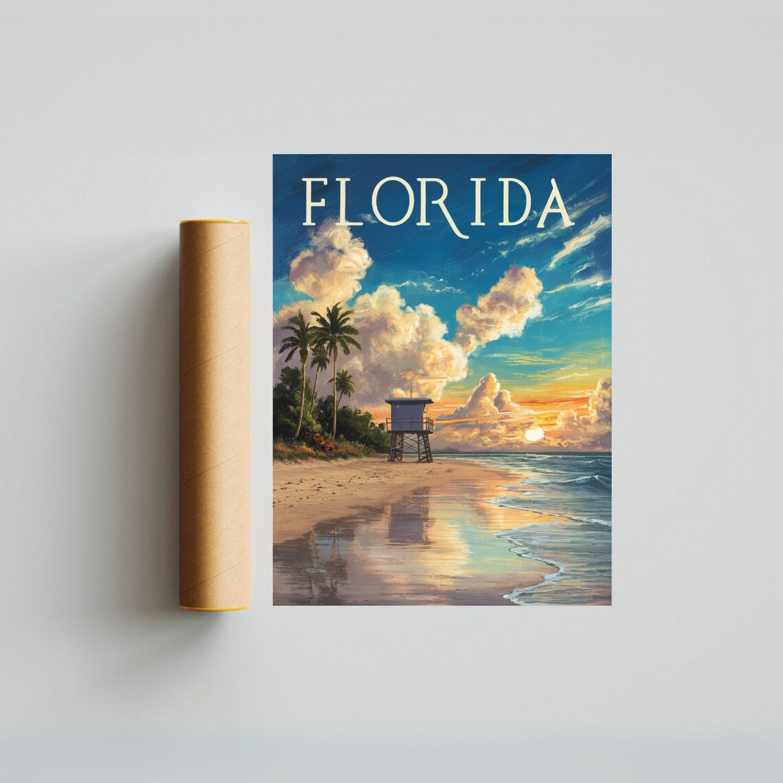 Florida Vintage Travel Poster Gift Wall Art Print - Image 3