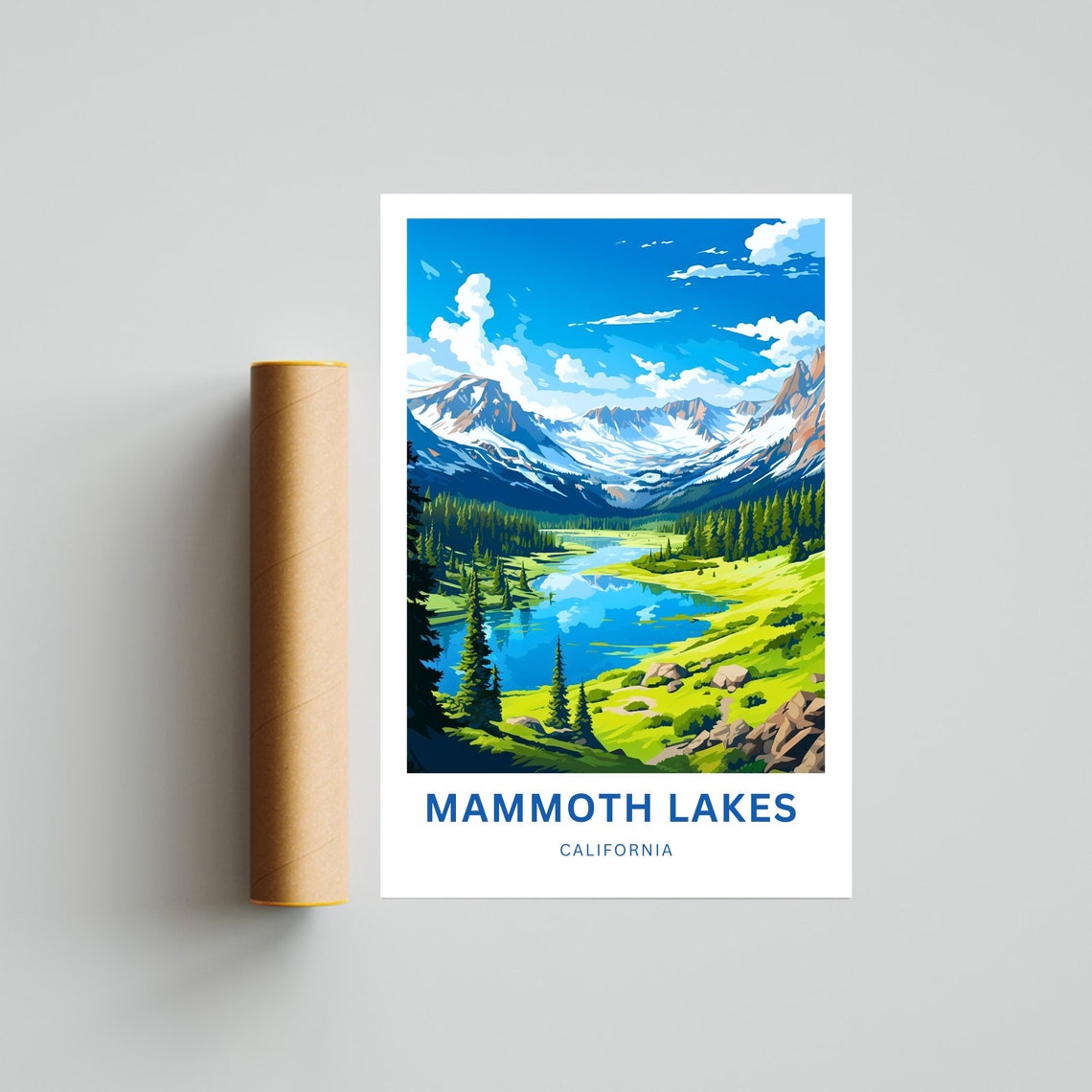 Mammoth Lakes California Alpine Lake Pine Forest Custom Poster - Image 4