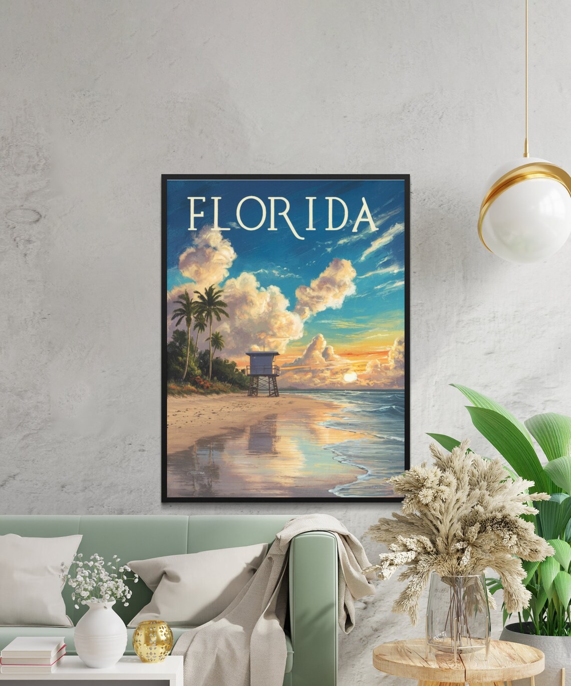Florida Vintage Travel Poster Gift Wall Art Print - Image 2