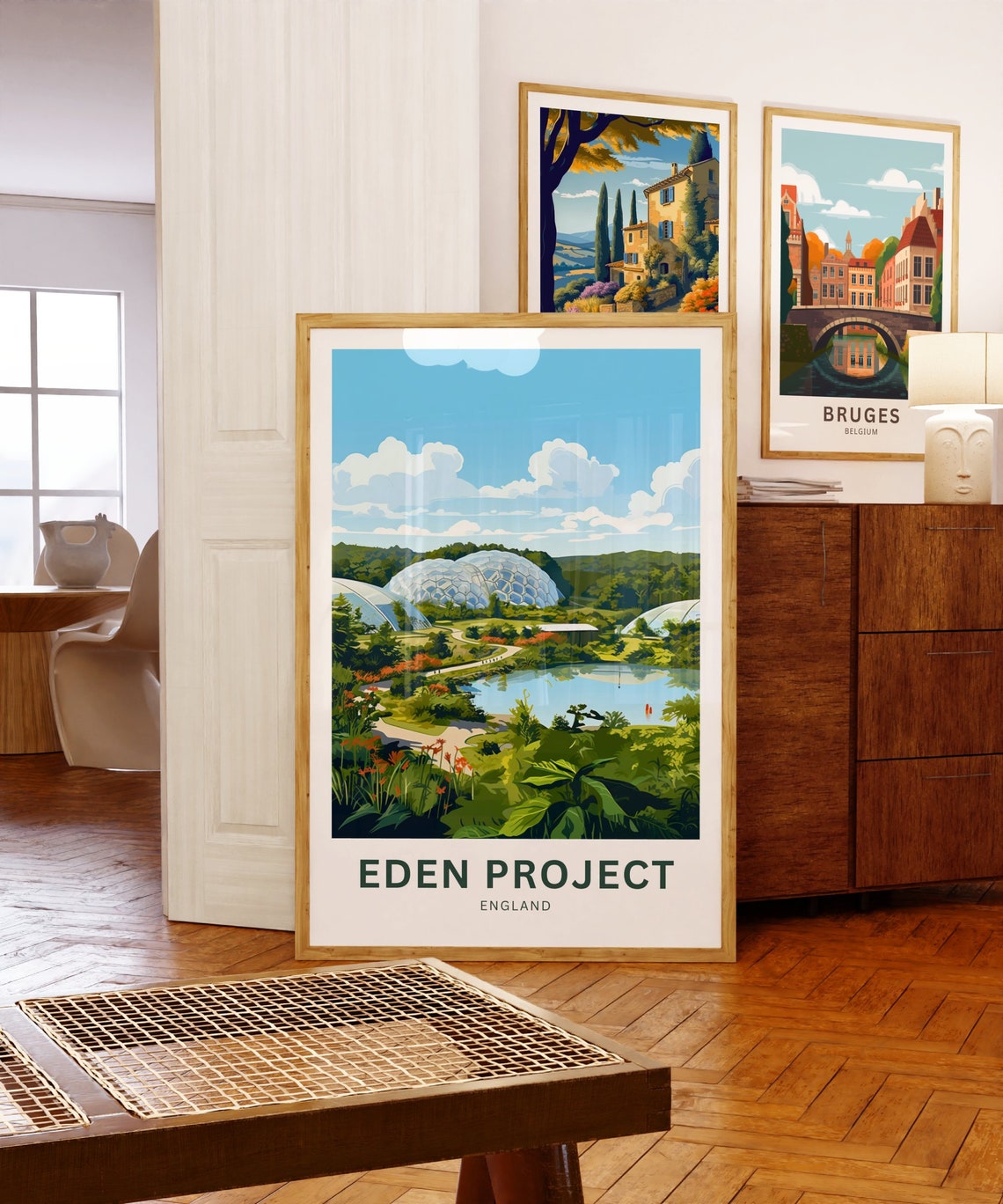 Eden Project England Botanical Biomes Gardens Cornwall Travel Poster - Image 5
