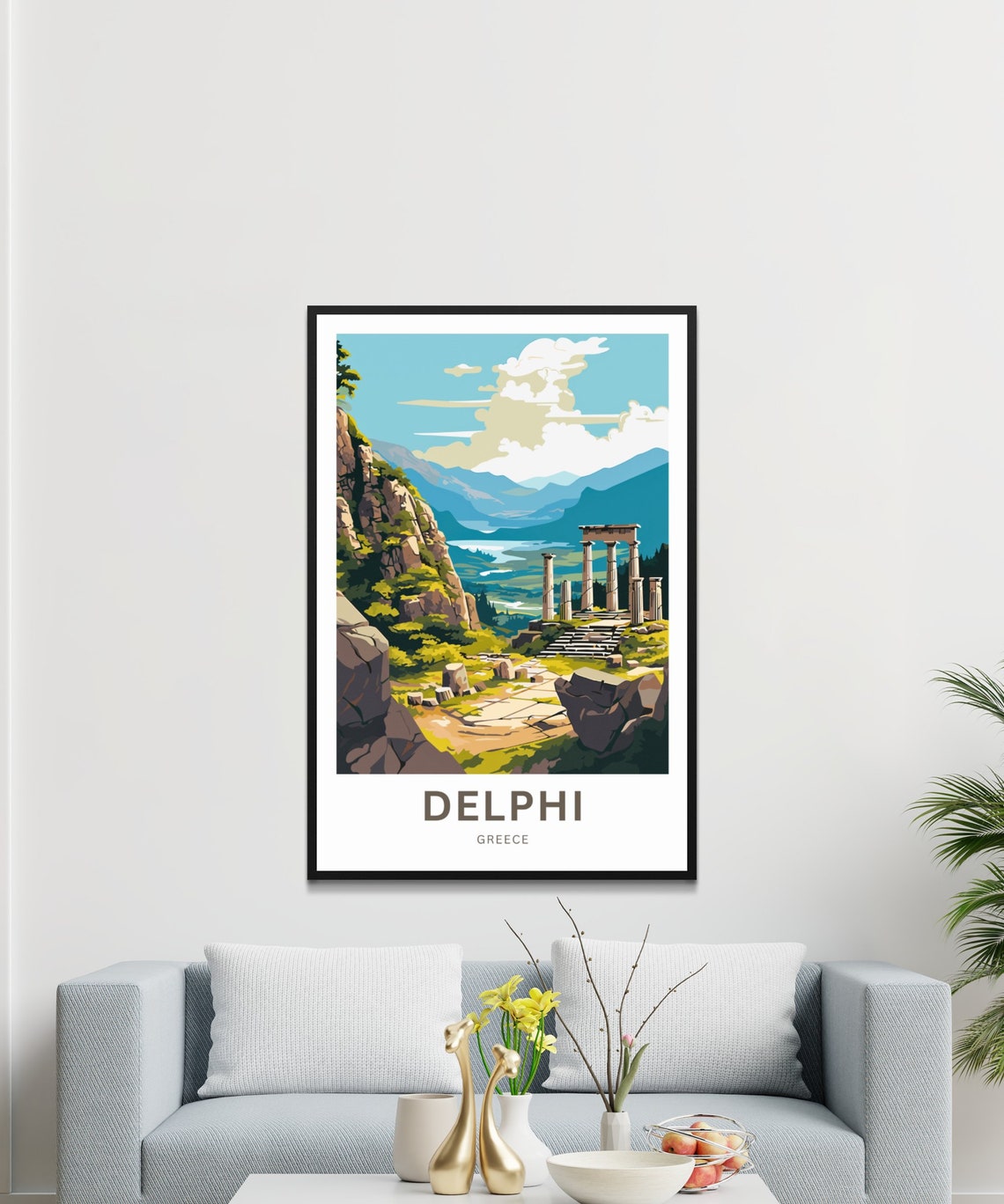 Delphi Greece Ancient Temple Ruins Personalized Travel Poster - Image 3