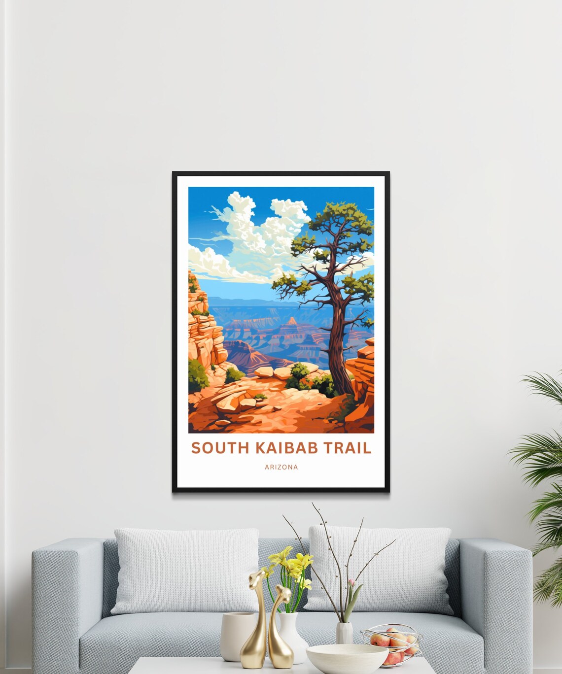 South Kaibab Trail Arizona Grand Canyon Personalized Custom Travel Poster - Image 3
