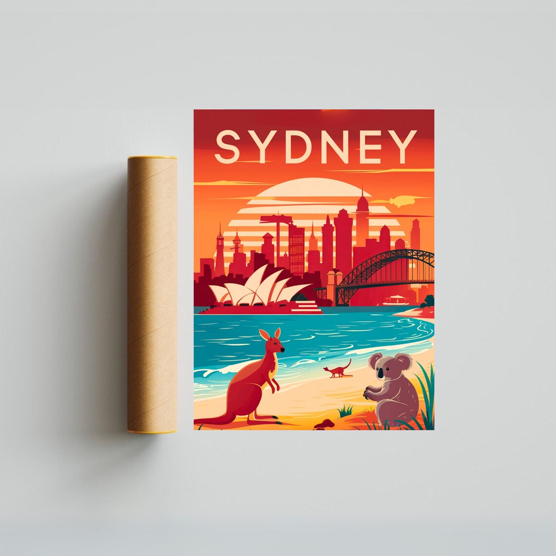 Sydney Vintage Travel Poster, Australia Wall Art - Image 4