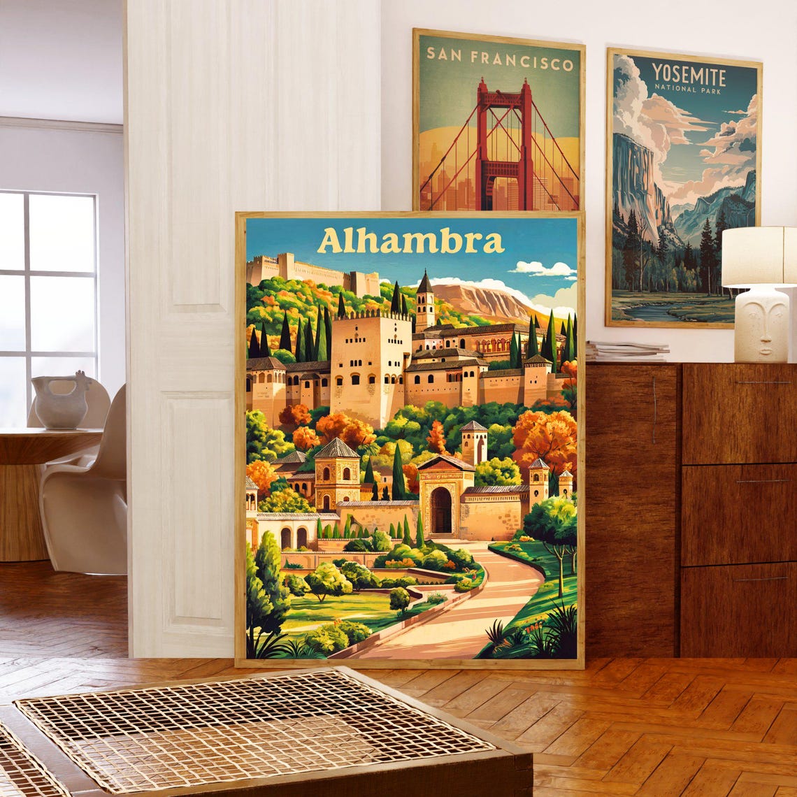 Alhambra Granada Vintage Palace Gardens Moorish Architecture Poster - Image 4