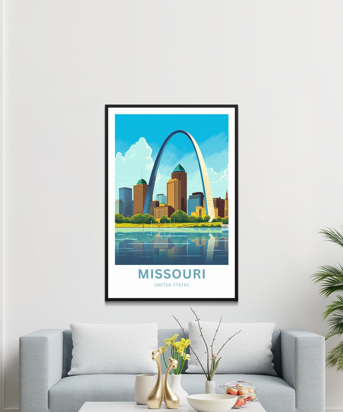 Missouri Saint Louis Gateway Arch Skyline United States Poster - Image 3
