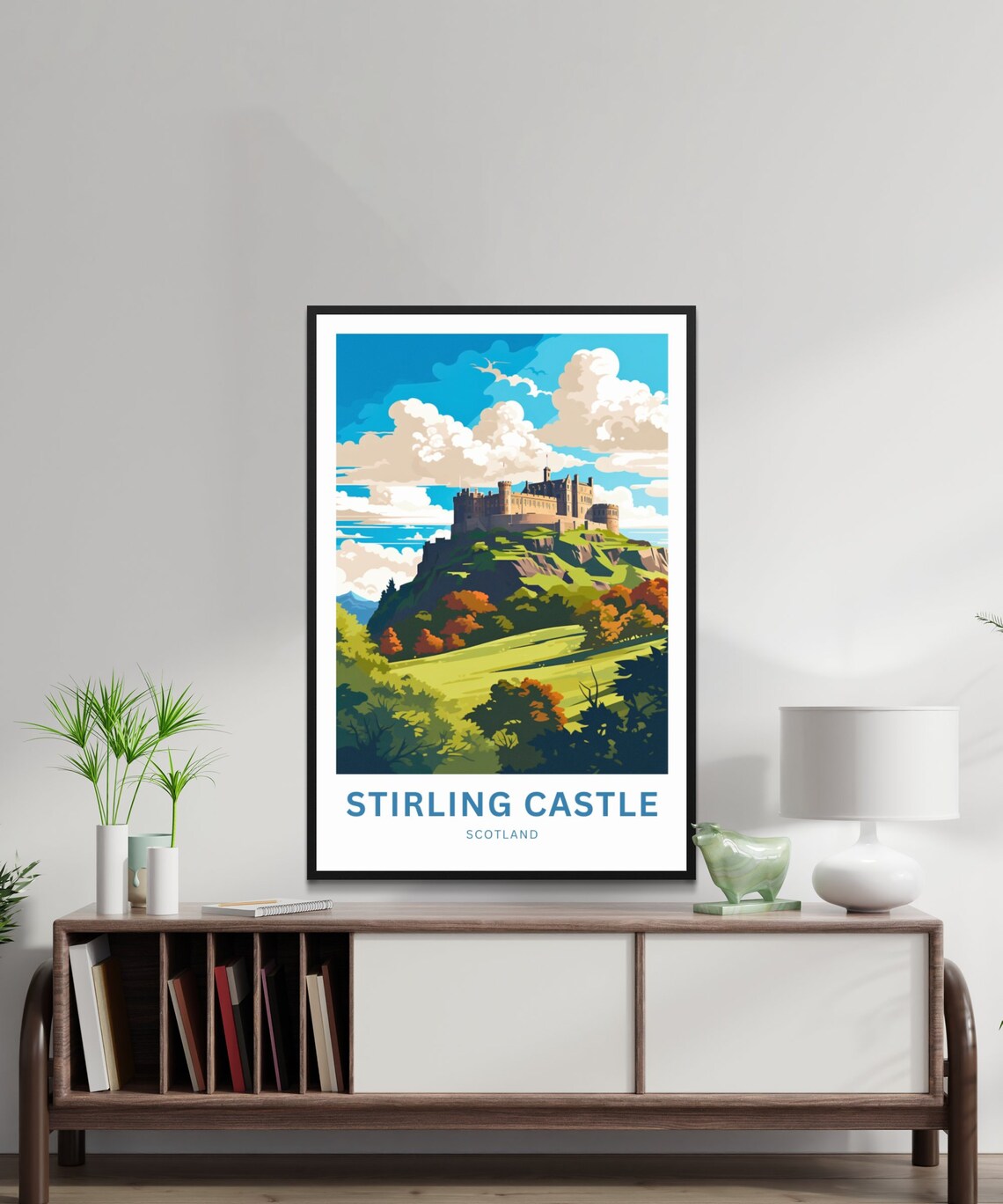 Stirling Castle Scotland Hilltop Fortress Vista Travel Poster - Image 2