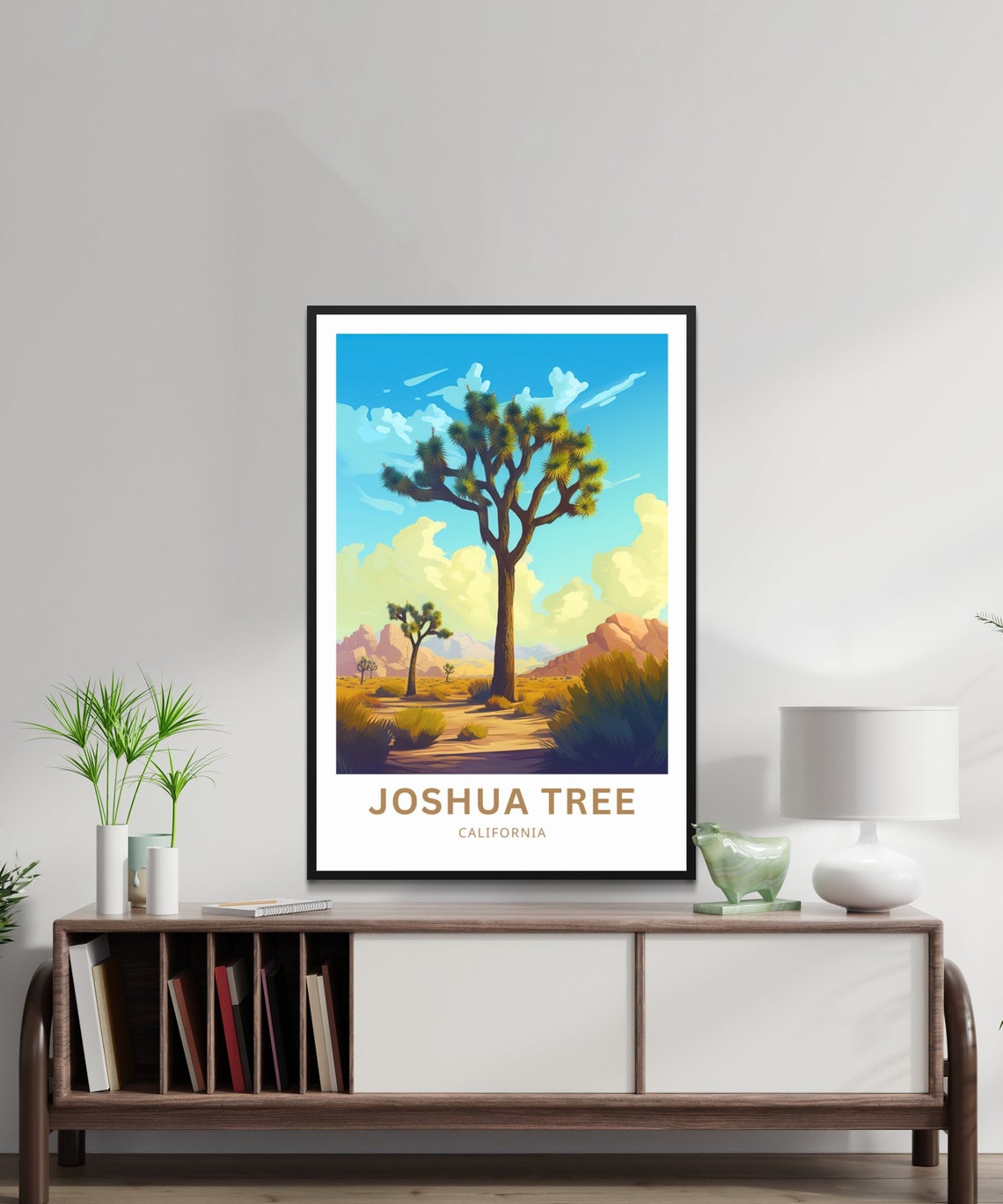 Personalized Joshua Tree California Desert Sunset Travel Poster - Image 2