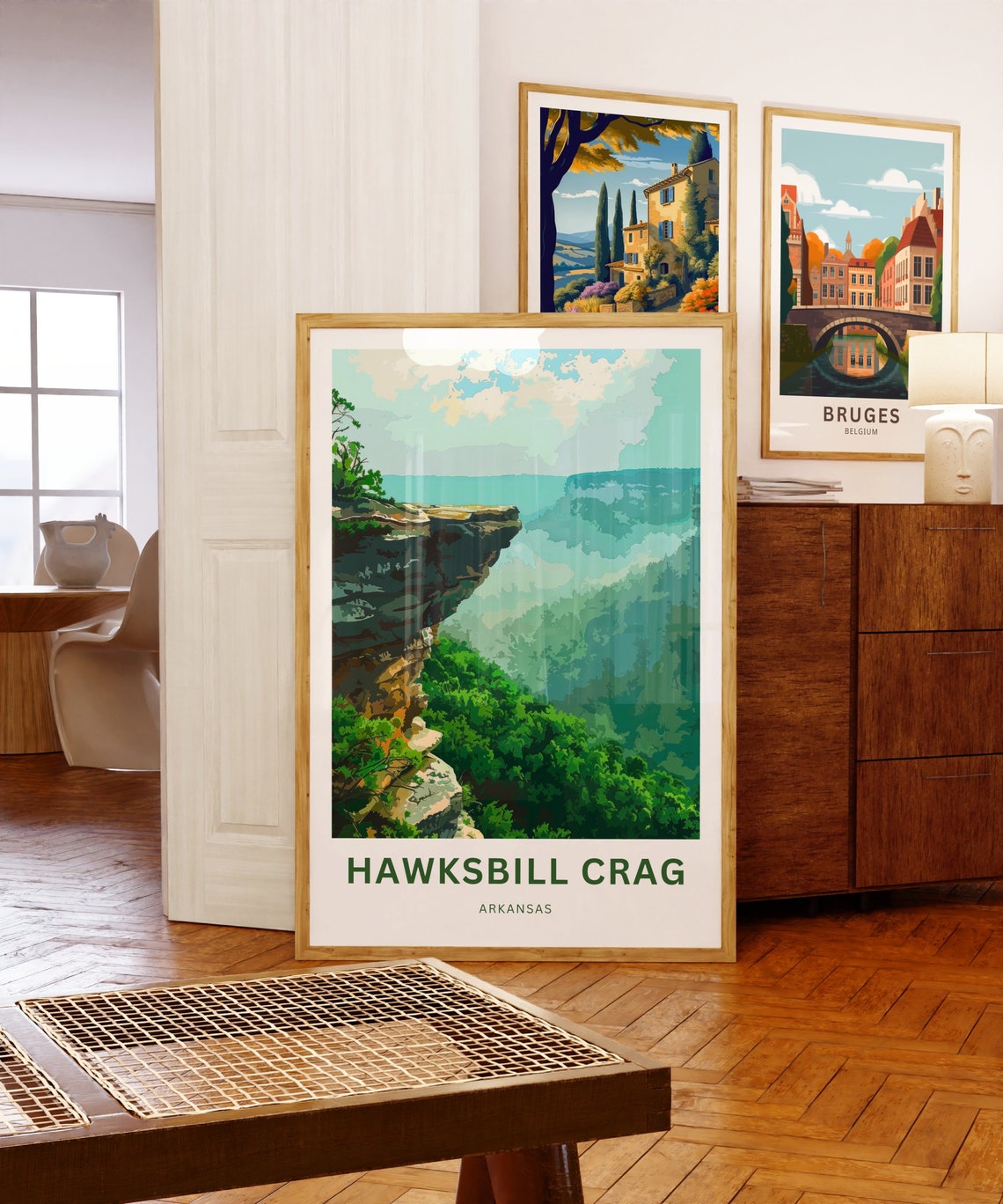 Personalized Hawksbill Crag Arkansas Green Valley Overlook Poster - Image 5