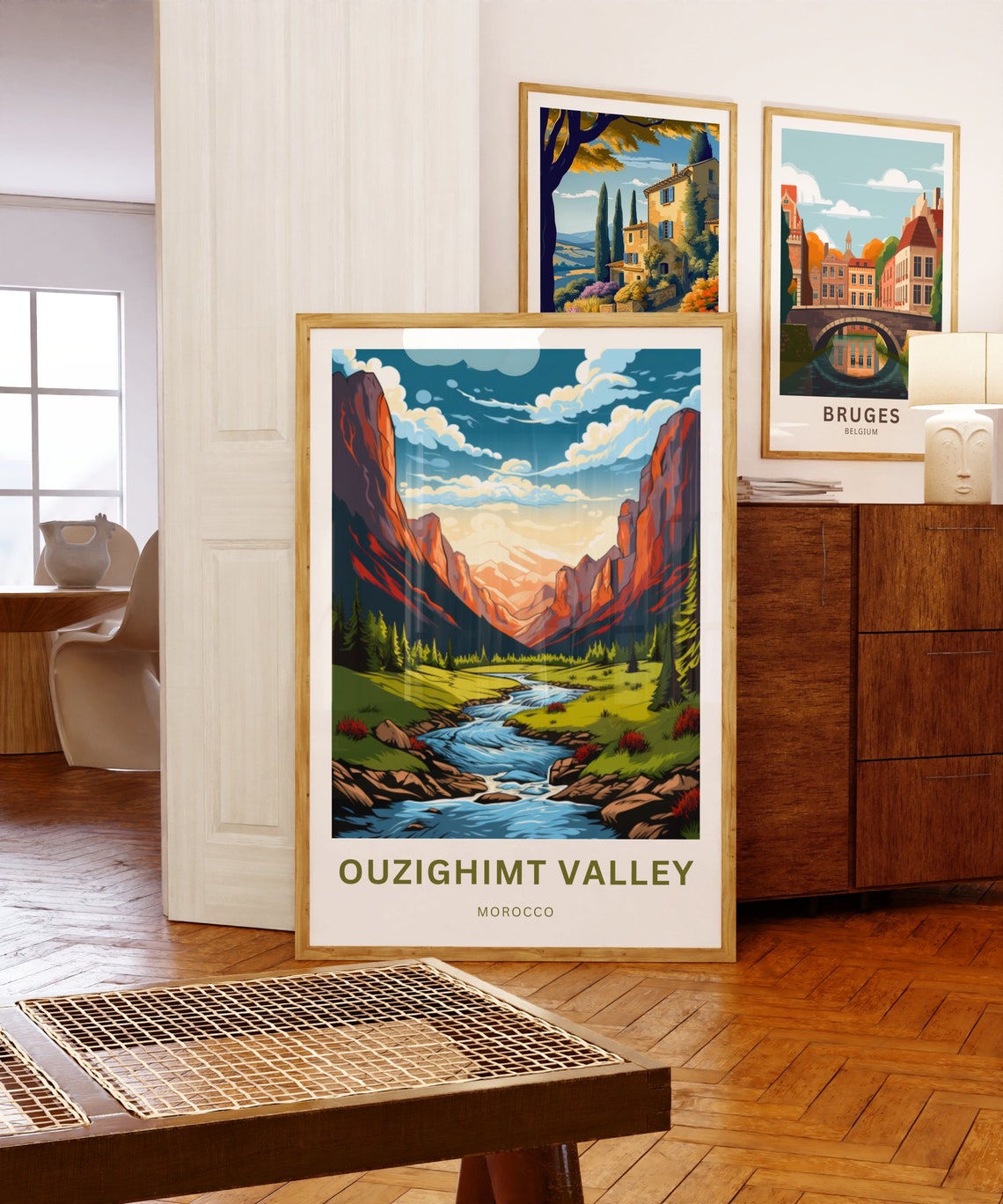 Personalized Ouzighimt Valley Morocco Canyon River Custom Poster - Image 5