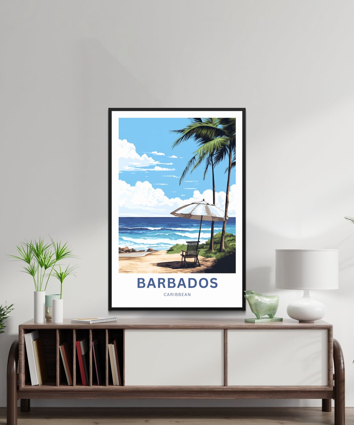 Barbados Travel Print Barbados Poster Caribbean Wall Art Framed Present Gift Caribbean Present - Image 2