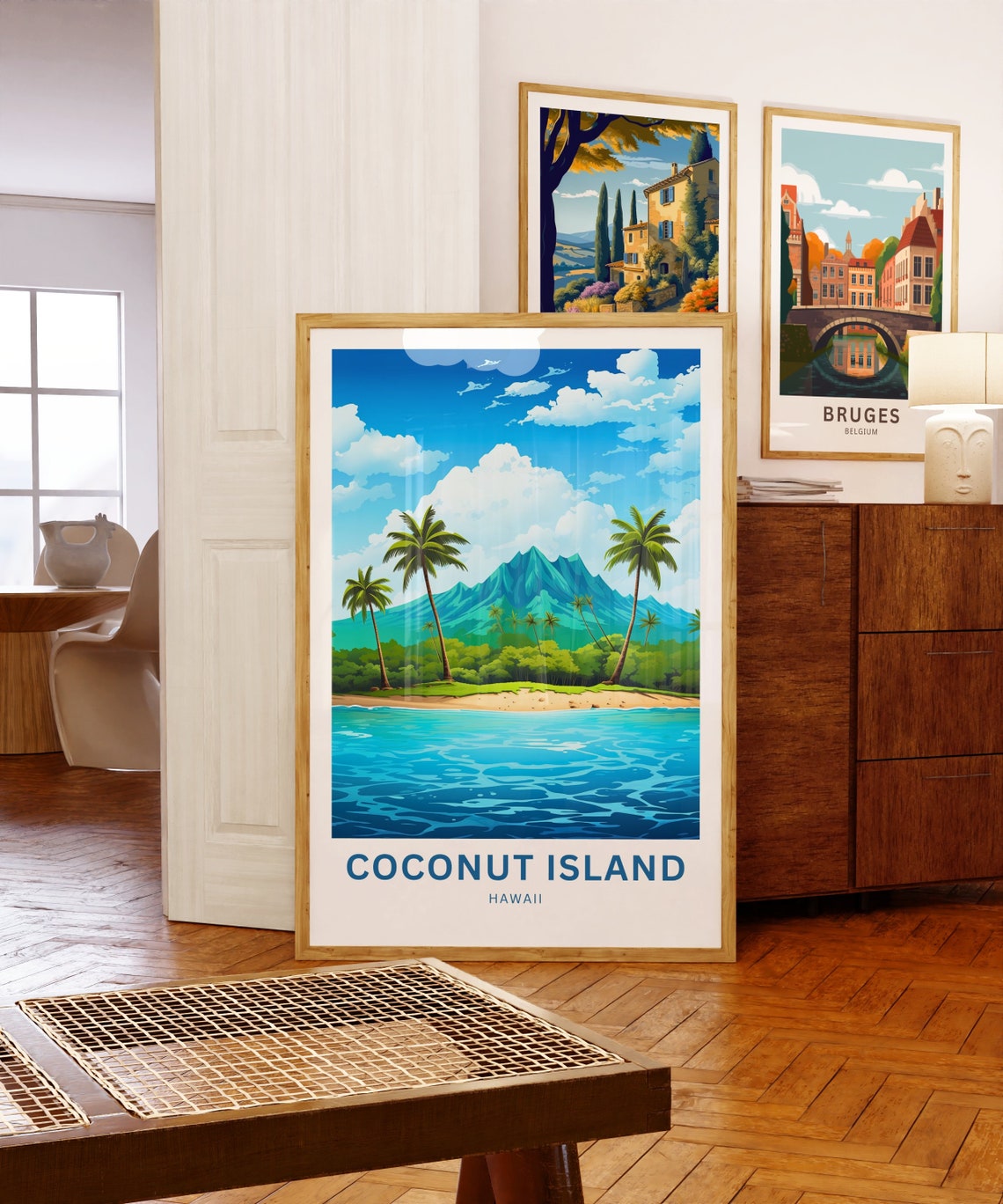 Personalized Coconut Island Hawaii Palm Beach Custom Travel Poster - Image 5