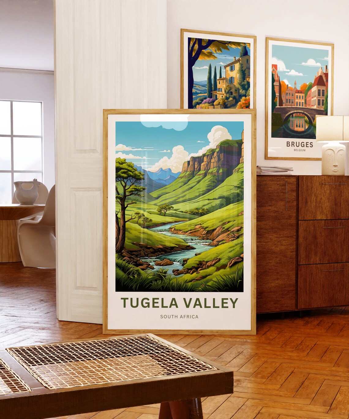 Tugela Valley South Africa Mountain Gorge River Cliffs Travel Poster - Image 5