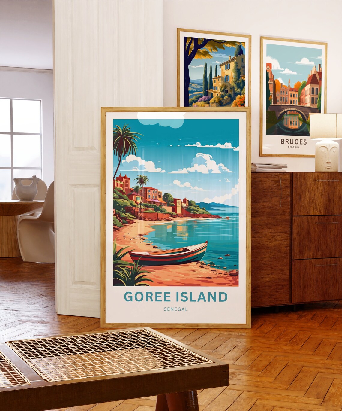 Goree Island Senegal Colorful Harbor Town And Beached Boat Poster - Image 5
