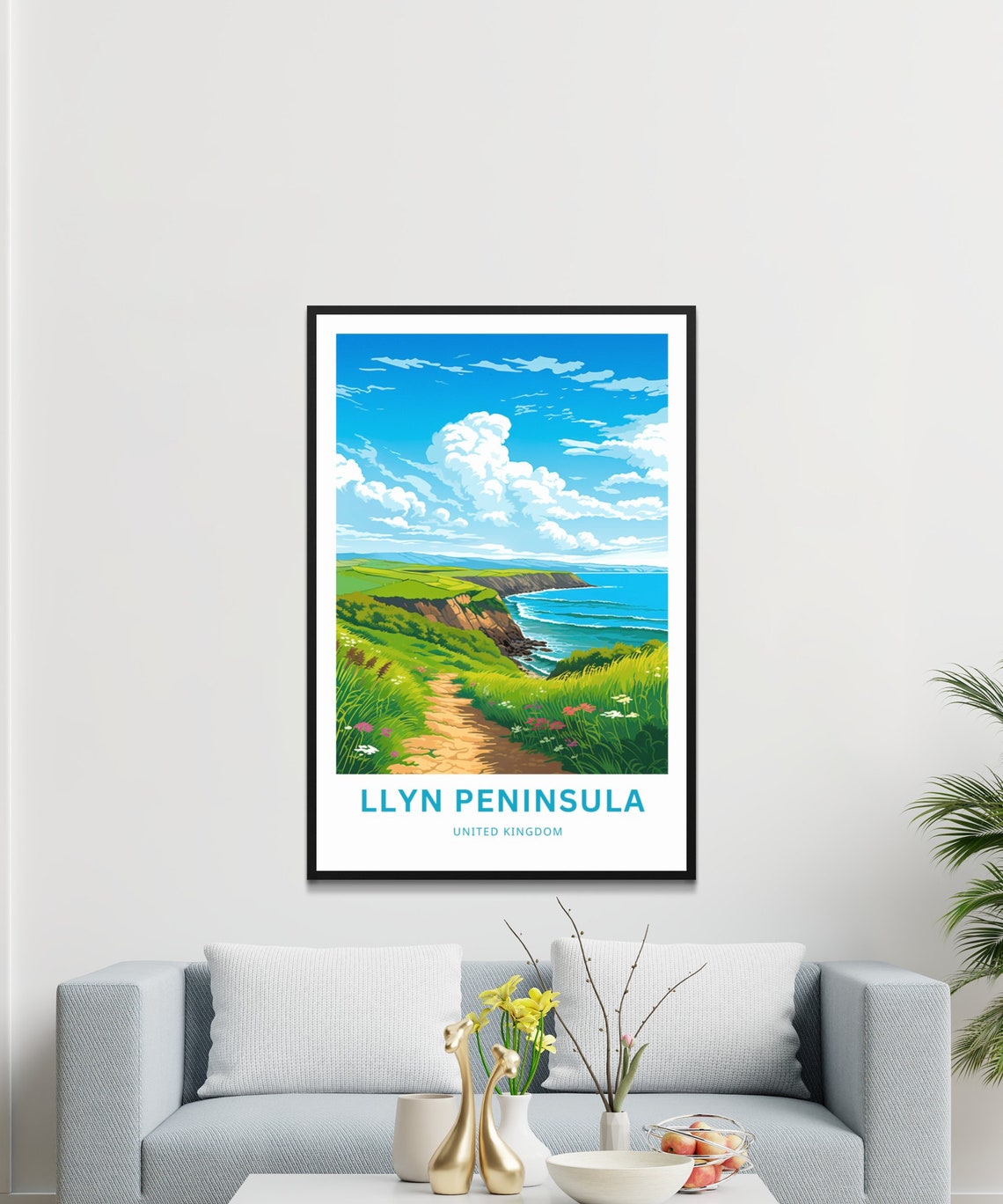 Llyn Peninsula Wales Coastal Path Cliffs Wildflowers Travel Poster - Image 3