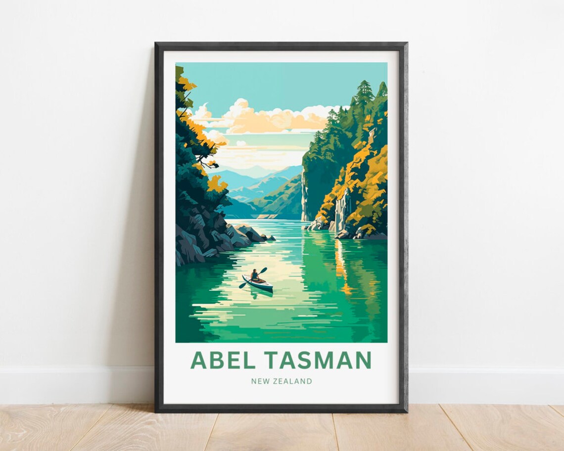 Abel Tasman New Zealand Forest Inlet Kayak Adventures Poster