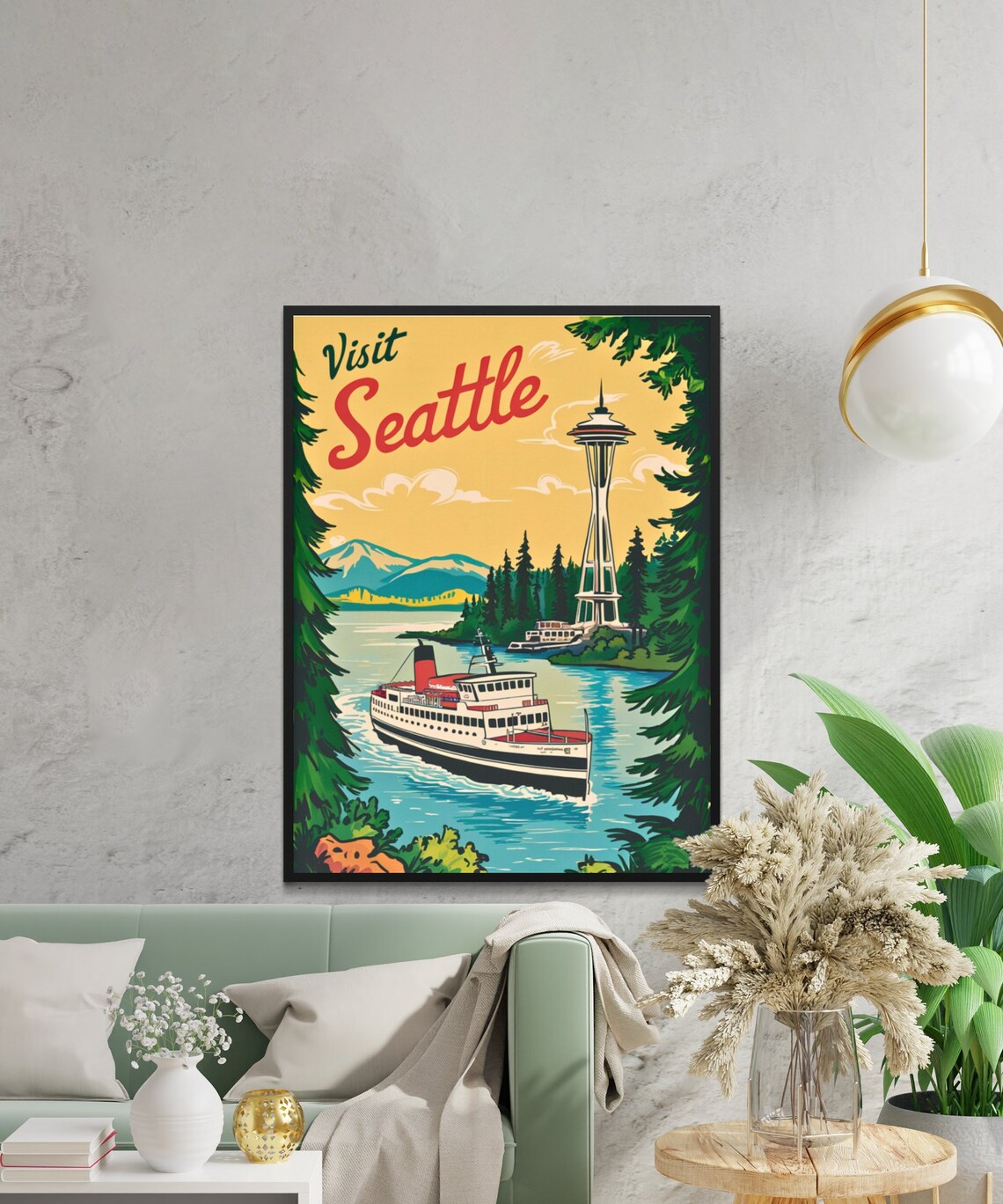 Seattle Vintage Travel Poster, Washington Art Print - Image 2