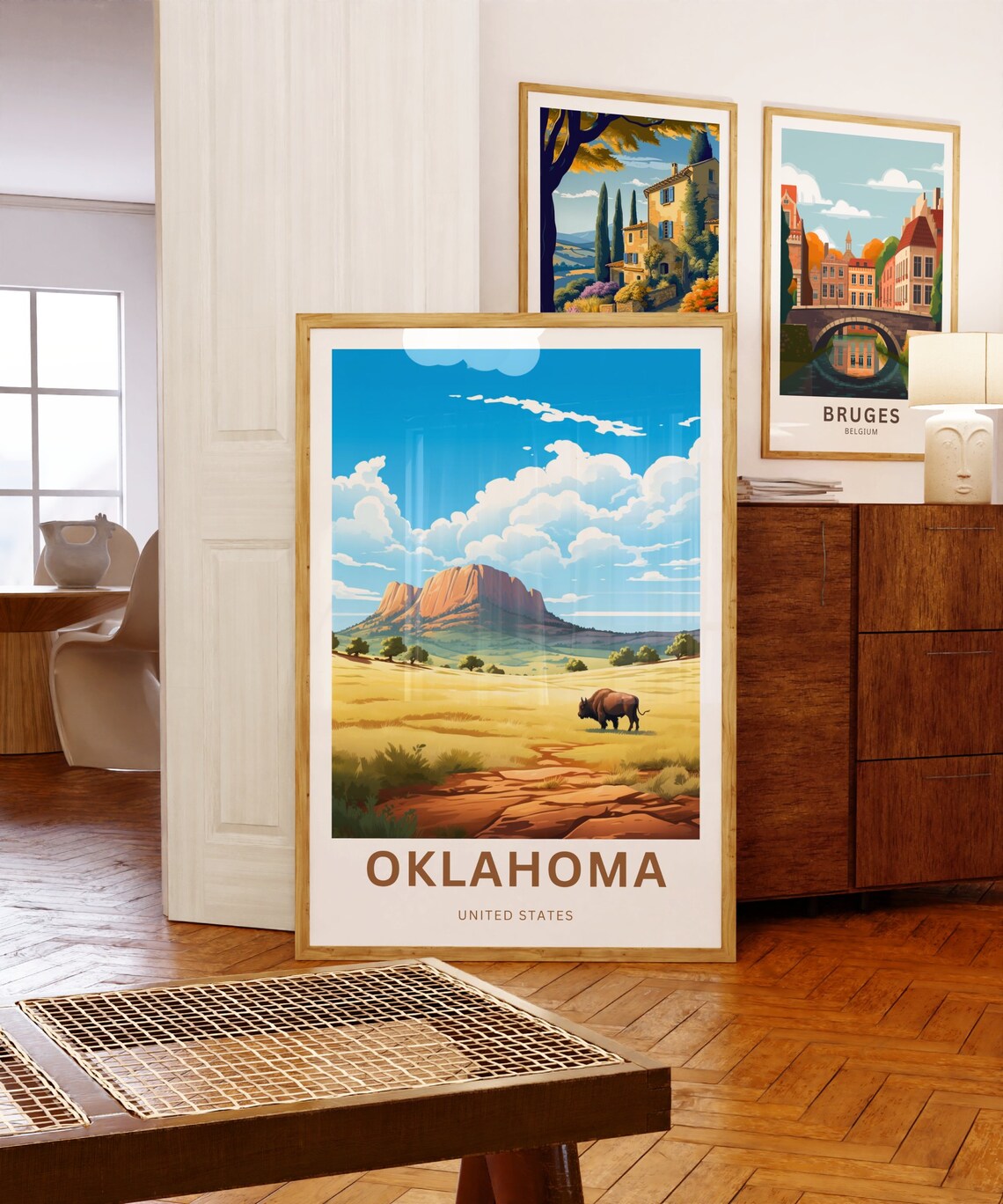 Oklahoma Travel Poster, United States Wall Art - Image 5