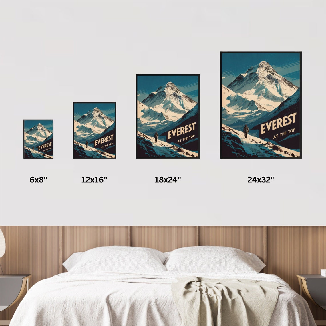 Mount Everest Climber Snowy Ridge Summit Vintage Adventure Poster - Image 4