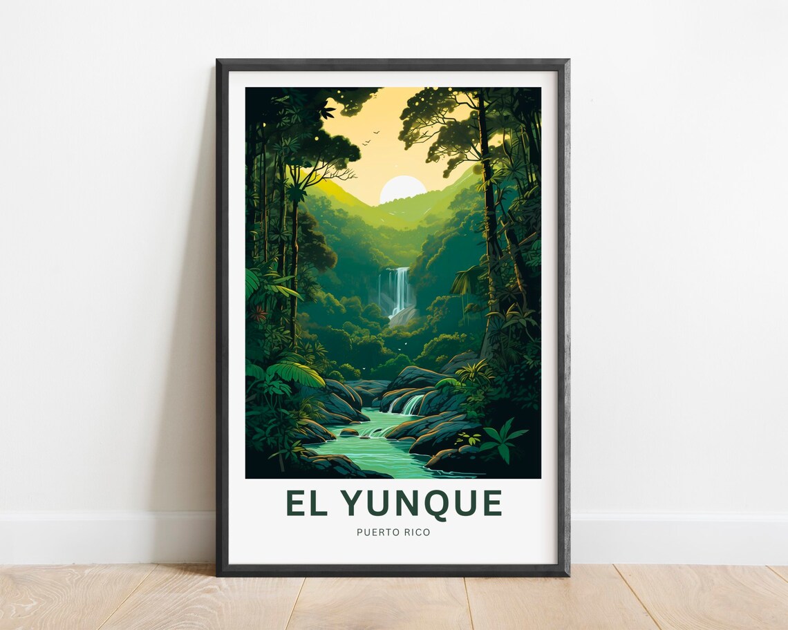 El Yunque National Forest Puerto Rico Travel Poster
